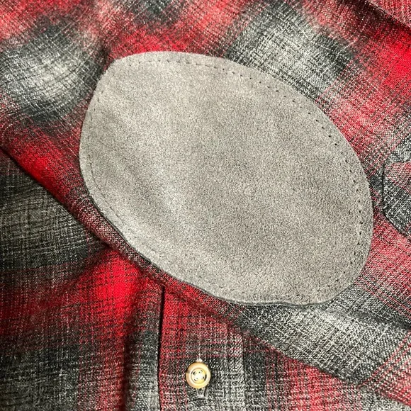 Pendleton Red and Gray Wool Button Down Shirt - Picture 3 of 6
